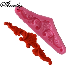 Tapete de silicone quadrado aomily, molde para decorar bolo, ferramentas de cozinha e confeitaria, texturização 2024 - compre barato