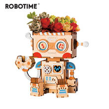 Robotime 3D Деревянный робот-пазл, креативная коробка для хранения цветочных горшков, модели, строительные наборы, игрушки для детей и взрослых FT761 2024 - купить недорого