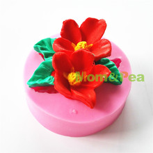 Mom&Pea 0749 Free Shipping Two-Flower Shaped Silicone Mold Cake Decoration Fondant Cake 3D Mold Food Grade Chocolate Mold 2024 - buy cheap