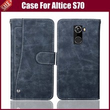 Venda quente! Altice S70 Caso de Alta Qualidade Leather flip Phone Case Capa Protetora Para Altice S70 Caso Com Slots de Cartão 2024 - compre barato
