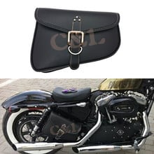 1X Motorcycle Black PU Leather Saddlebag Saddle Bag Luggage Bag Pannier Bag For Harley Sportster XL 883 Hugger Sportster 2024 - buy cheap