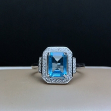 925 silver topaz ring is fresh and beautiful, new design is cheap, factory delivery 2024 - buy cheap