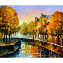 Arte contemporânea outono em hastes canivete pintado à mão pinturas paisagem óleo em tela alta qualidade 2024 - compre barato