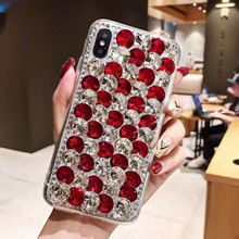 Funda de teléfono para Samsung Galaxy S6, S7, S8, S9, S10, S20, S21 Plus, Note 5, 8, 9, 10, 20, Ultra lujosa, con diamantes de imitación y purpurina 2024 - compra barato