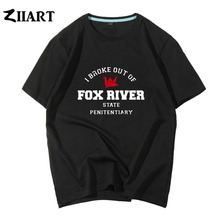 ZIIART-camisetas de manga corta para hombre, diseño de arte de grúa de papel, pato, Cisne, EST, 2005, Prison Break School, Scofield, Fox, River 2024 - compra barato