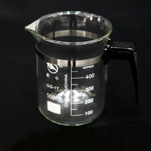 Vaso de vidrio con mango de plástico para experimentos de laboratorio, vaso de vidrio de 500/800/1000ml, 1 ud./lote 2024 - compra barato