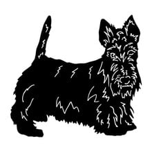 13.7*12.7CM Scottish Terrier Dog Vinyl Decal Car Stickers Reflective Car Styling Bumper Decoration Black/Silver S1-1207 2024 - buy cheap