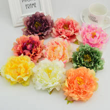 12CM 100pcs cheap Artificial flowers for Christmas wedding home decoration accessories bride's bouquet Silk peony DIY fake roses 2024 - buy cheap