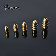 TOMA 5pcs/lot Bullet Copper Weights Fishing Lures accessories 1.8g 3.5g 5g 7g 10g Fishing Sinkers for Soft Lure Bait Tackle 2024 - buy cheap