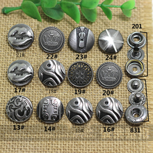 50sets/lote de botones a presión de costura de moda, patrón tallado, accesorios de artesanía de cuero DIY 2024 - compra barato