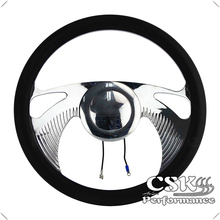 14" 9-Bolt Boomerang Style Half Wrap Steering Wheel +Adapter w/Horn For CHEVY G M 2024 - compre barato