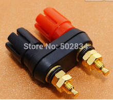 50pcs/lot Gold Double Speaker Binding Post for 4MM Banana plug Power Amplifier 2024 - buy cheap