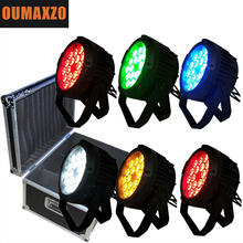 6pcs/lot with flightcase Waterproof mini flat slim outdoor par 18X15W LED DJ Par Light 5 in 1 RGBAW PAR64 DMX Stage Lighting 2024 - купить недорого