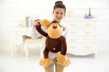 Mono de peluche grande de 60cm, juguete de dibujos animados, mono de jungla, cojín de muñeco suave, regalo de cumpleaños s0549 2024 - compra barato