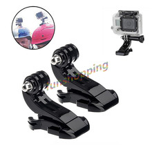 1/2pcs Vertical Surface J-Hook Buckle Mount Adapter for Gopro Go pro HD Hero 6 5 4 3 3+ 4 2 Edition Xiaomi yi camera Accessories 2024 - buy cheap