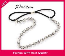NEW fashion Sparkly gems head chain Elastic headband korea style elegant boho headband 12pcs/lot 2024 - buy cheap