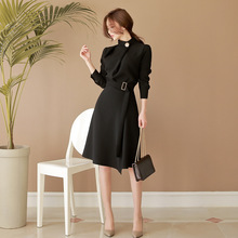 Business dress for women office ladies female social elegant black korean style dress for work uniform design AA4288 2024 - buy cheap