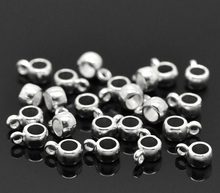 500Pcs Bail Beads Pendants Clasps Silver Plated Fashion Jewelry Findings Charms Wholesales 9mmx4mm( 3/8"x 1/8") 2024 - buy cheap