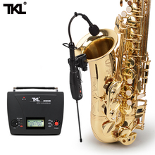 Tkl ok727r instrumentos musicais sem fio, sistema de microfone para saxofone, violino e baixo 2024 - compre barato