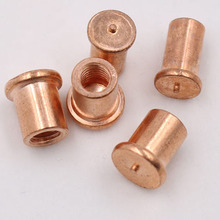 10pcs M5 Copper plated welded stud Spot welding round studs Weldeds nut column Fixed PCB solder columns 6mm-25mm Length 2024 - buy cheap