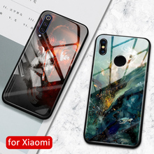 Fashion case For Xiaomi 8 se case glass back cover Mi mix 2s case for Xiaomi mi 8 8se lite explorer mi 9 9se mix 2 2s 3  CC9 2024 - buy cheap