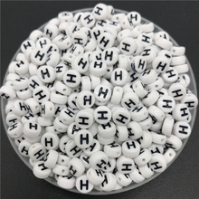 100pcs 7mm Letter Beads Oval Shape Letter H Charms DIY Beads For Bracelet Necklace Jewelry Making 2024 - buy cheap