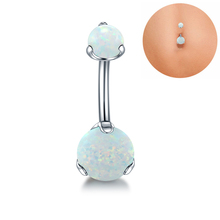 1PC Stainless Steel Opal 17 Belly Button Rings Piercings Navel Piercing Ombligo Belly Piercing Nombril Body Jewelry Piercings 2024 - buy cheap