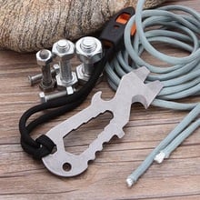 New outdoor multi-function EDC tool, with whistle tool card, camp survival card opener, cutting rope knife 2024 - buy cheap