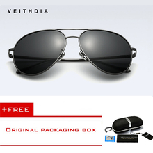 VEITHDIA-gafas de sol con revestimiento polarizado para hombre y mujer, lentes de sol Unisex a la moda con revestimiento de espejo para conducir y aviación 2024 - compra barato
