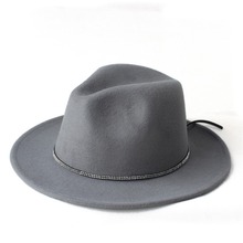 Brand Wool Women's Men's Hat Chapeu Feminino Fedora Hat With Diamond shining Wide Brim Jazz Church Cap Panama Top Sun Hat   20 2024 - buy cheap