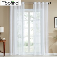 Modern Plain White Sheer Curtains for Living Room Bedroom Voile Tulle Window Curtains for Kitchen Grommet Pencil Pleated Hooks 2024 - buy cheap
