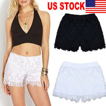 2019 Fashion Ladies Women Casual High Waisted Short Hot Shorts Lace Floral 2024 - buy cheap