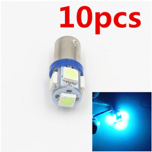 10pcs High Quality BA9S 434 T4W 5 LED 5050 SMD H6W Car Auto Interior Reading Lights Dome Lamp DC 12V 24V Ice Blue 2024 - buy cheap