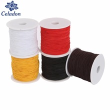 Hot 50Meters 1.2mm Round DIY Nylon cord Rubber cord Elastic Rope Beads Bracelet String Thread For Jewelry Making Accessories 2024 - buy cheap