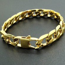 100% Stainless Steel Bracelet 6/8/12 mm 8 Inches Curb Cuban Chain Gold Color Bracelets for Men Women Free Shipping Factory Offer 2024 - buy cheap