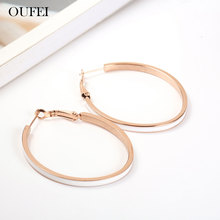 OUFEI Stainless Steel Earrings For Women Summer Accessories Rose Gold Earrings Bohemian Jewelry Accessories Gifts For Women 2024 - buy cheap