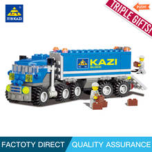 KAZI 6409 грузовик 163 шт. на день рождения Рождественский подарок DIY автомобиля игрушки для детей развивающие строительные блоки совместимы с legoing 2024 - купить недорого