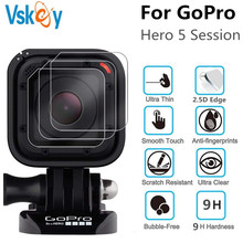 VSKEY 20 шт. закаленное стекло для GoPro Hero 5 Session Камера Экран Защитная линза крышка защитная пленка 2024 - купить недорого