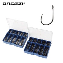 DAGEZI high carbon steel Fishing Hook 100pcs/lot #3/#4/#5/#6/#7/#8/#9/#10/#11/#12 Barbed hooks For carp Fishing Accessories 2024 - buy cheap