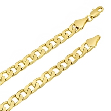 Звено цепи Желтое золото Заполненные мужские ожерелья цепь подарок 24" 2024 - купить недорого