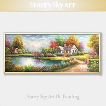 New Design Artist Hand-painted Europe Scenery Oil Painting on Canvas Luxury Art Beautiful Europe Natural Scenery Oil Painting 2024 - buy cheap