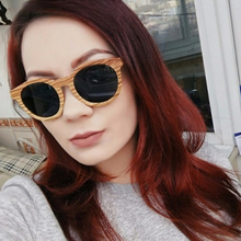 BOBO BIRD-gafas de sol polarizadas UV400 para mujer, lentes de sol femeninas con montura de madera de cebra, Estilo Vintage a la moda, para regalo, AG009a 2024 - compra barato