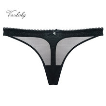 Varsbaby sexy g-string transparente underwear sólido renda tanga arco briefs baixo-rise calcinha 2024 - compre barato