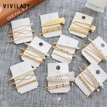 VIVILADY Trendy Cute Simulated-pearl Barrettes Hairwear Sets Charming Hairpin Jewelry Accessories For Girl Hot Sale Hair Clips 2024 - buy cheap