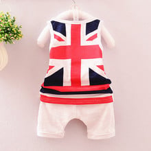 2019 new baby boy clothes best quality cotton kids clothing sets summer sleeveless boys shirt +shorts body suits 2024 - buy cheap