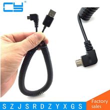 Micro USB 90 Degree Right Angle Elbow Andrews Mobile Phone Car Charging Line Spring Data Cable 2024 - buy cheap