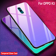 Tempered Glass Case For OPPO K3 K 3 Gradient Color Back Cover For OPPO K3 Soft Silicone Phone Cases OPPOK3 Coque Shell 2024 - buy cheap