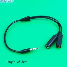 Hot sale 3.5 mm Earphone Headset for Headphone MP3 MP4 Audio Stereo Plug Y Splitter Cable Adapter Jack 1 Male to 2 Dual Female 2024 - buy cheap