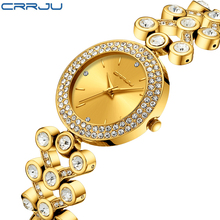 CRRJU-reloj de lujo con diamantes de imitación para mujer, pulsera de acero, reloj femenino 2024 - compra barato