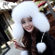 Genuine Fox Fur Hat Women Fox Fur Skullies Beanies Winter Warm Hats Natural Fox Cap Bomber Hats 2024 - buy cheap